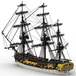 Military Ship Model Moc Building Bricks Spanish Frigate Hermonia Technology Modular Blocks Gift Christmas Toys DIY Sets Assembly