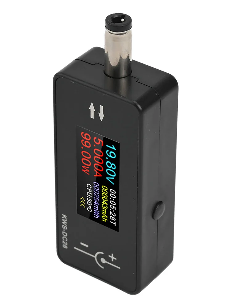Diagnostica per dispositivi elettrici Display TFT da 0,96 Misurazione corrente da 0 a 12A Misuratore di tensione corrente Aggiornamento chip intelligente