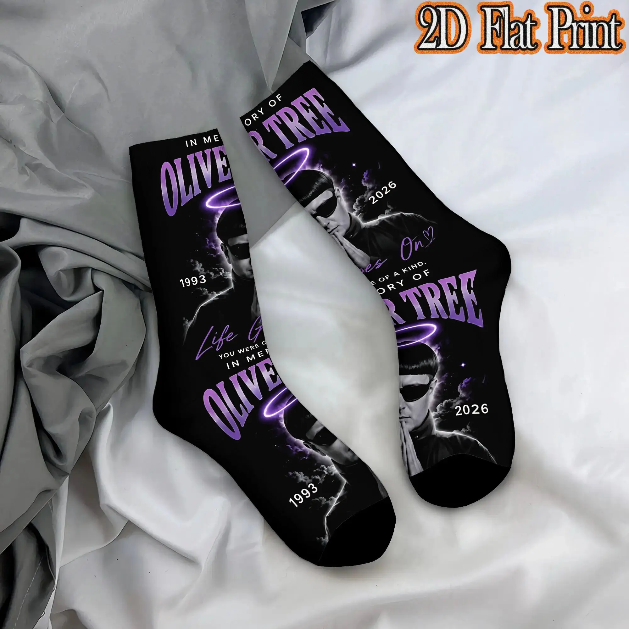 Oliver Tree Retro  Street Style Novelty Seamless Crew Winter Sock Sports Socks