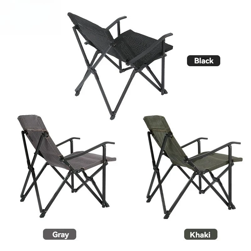 Outdoor  Foldable Metal Beach Chair Fishing Aluminum Mesh Folding Camping Chair F-1003 Summer Breathable