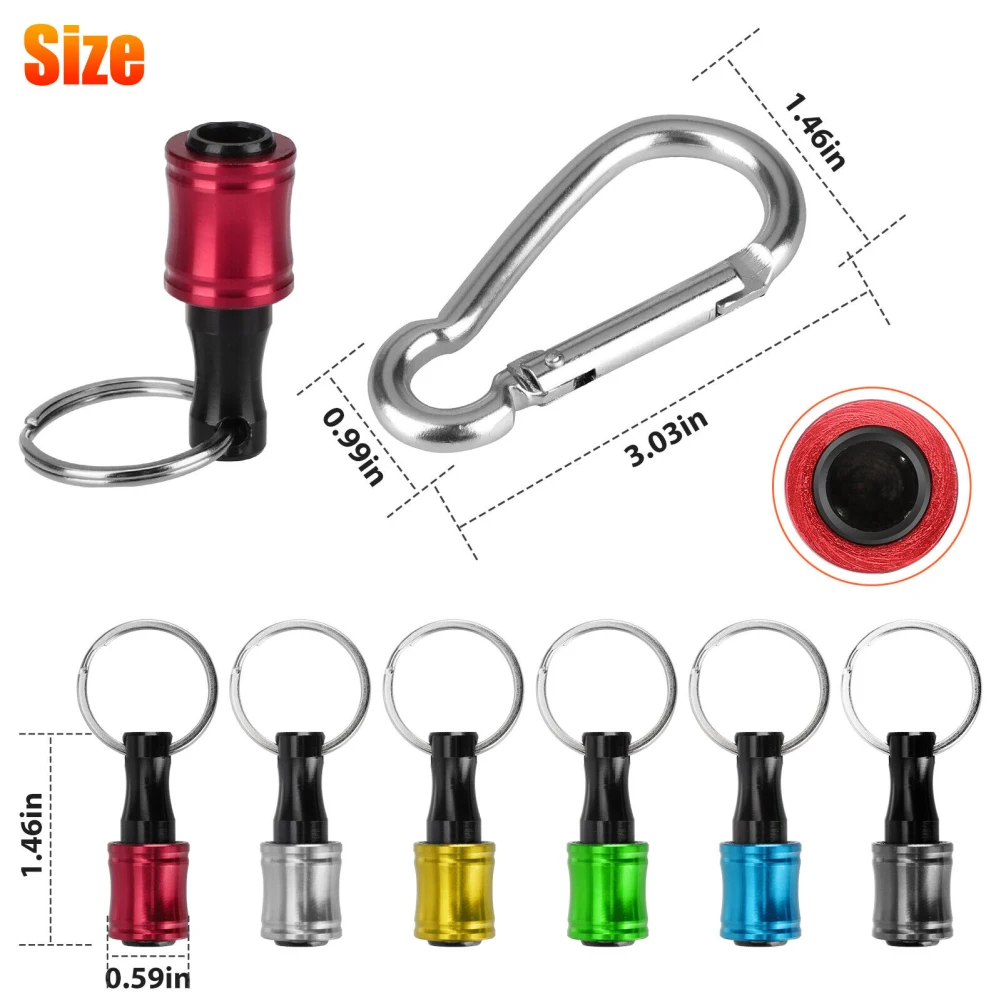 Imagem -04 - Chaveiro Chave de Fenda Broca Conjunto com Fivela de Suspensão Hex Haste Ferramentas de Broca de Liberação Rápida 12 Pcs