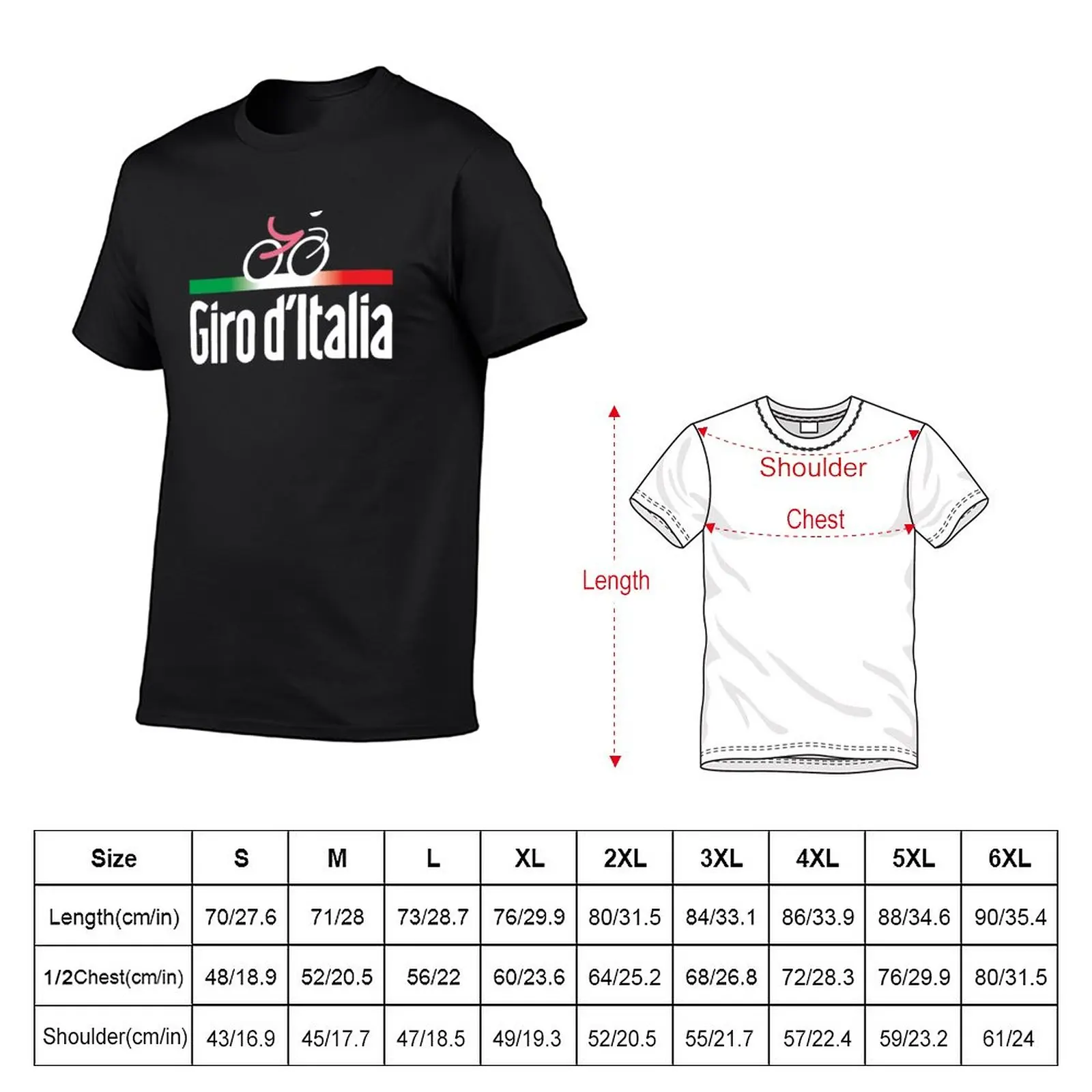 Giro D Italia T-Shirt Aesthetic clothing heavyweights big and tall t shirts for men