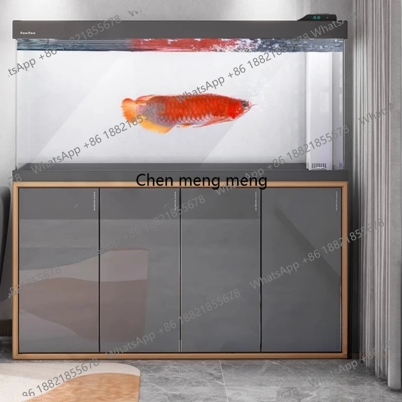 Luxury Modern Aquarium Accent Minimalist Design Large Fish Tanks Aquarium Entrance Hall Creative Home Furniture
