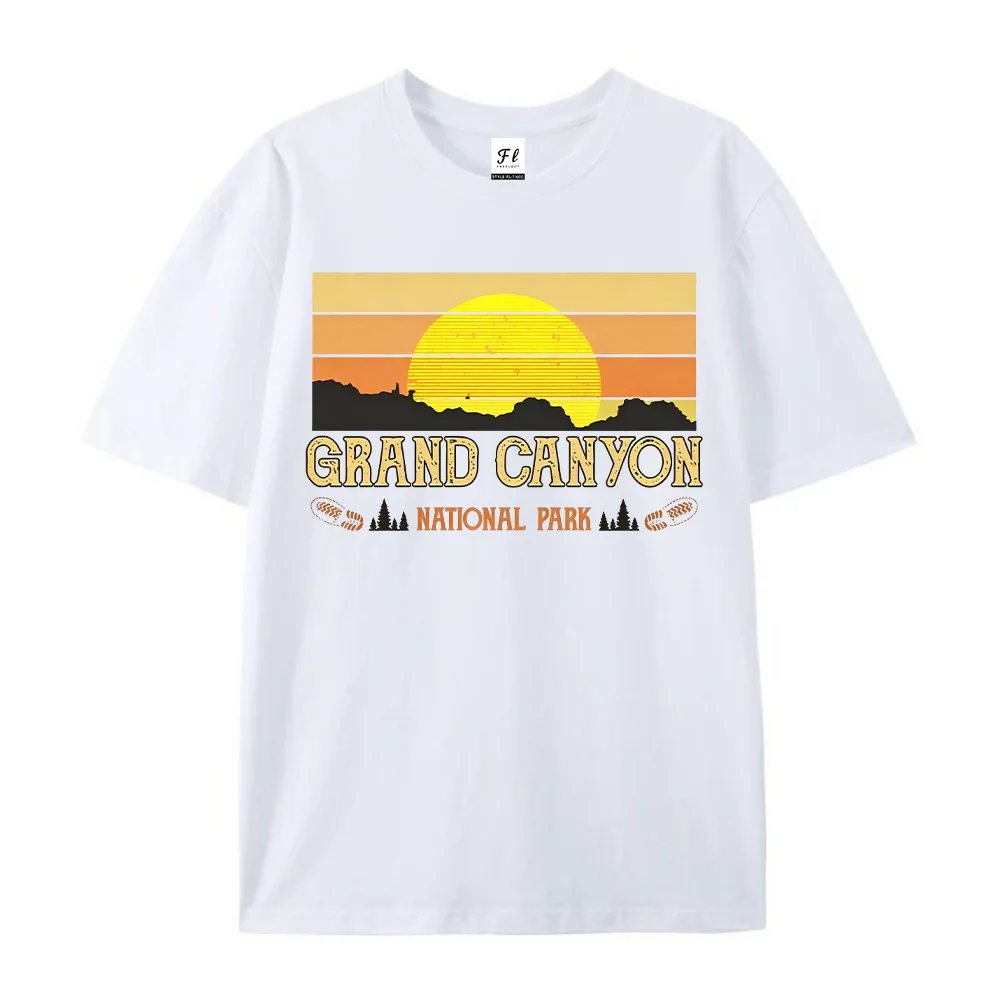 Women T Shirt Grand Canyon National Park Graphic Print Summer Short Sleeve Casual Crewneck Harajuku Fashion Loose Top Clothes