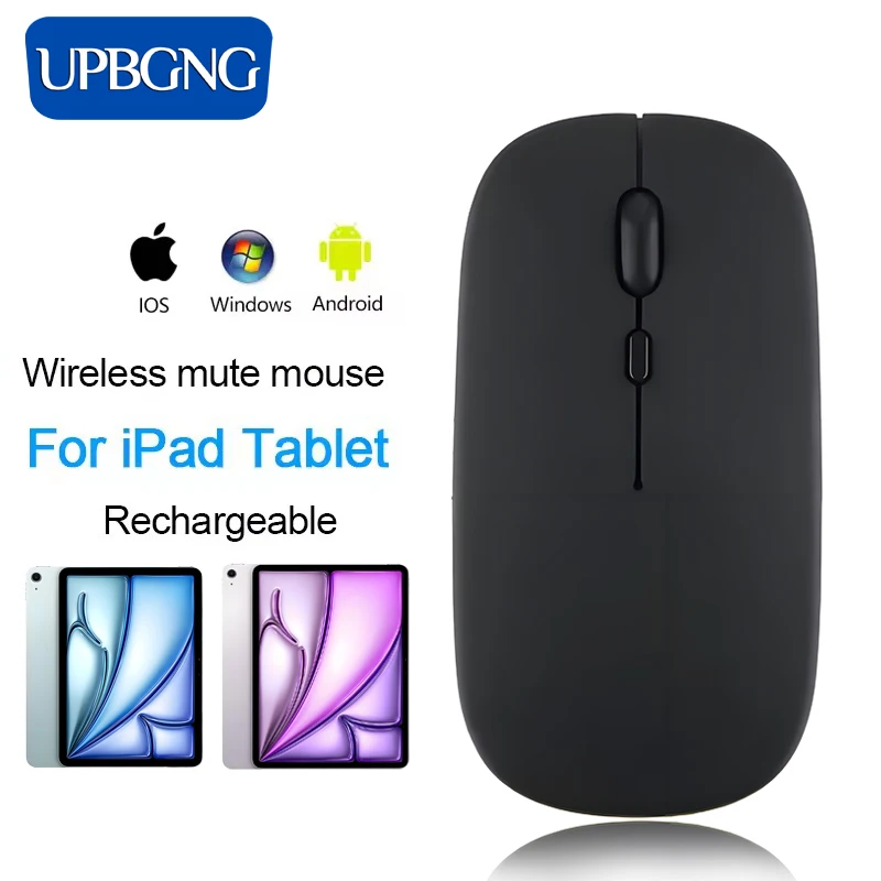 Wireless Bluetooth Mouse for IPad Air 11 13 M3 2025 IPad 11th 10th Gen 11 inch A16 Pro 12.9 M4 Rechargeable Mini Silent Mouse