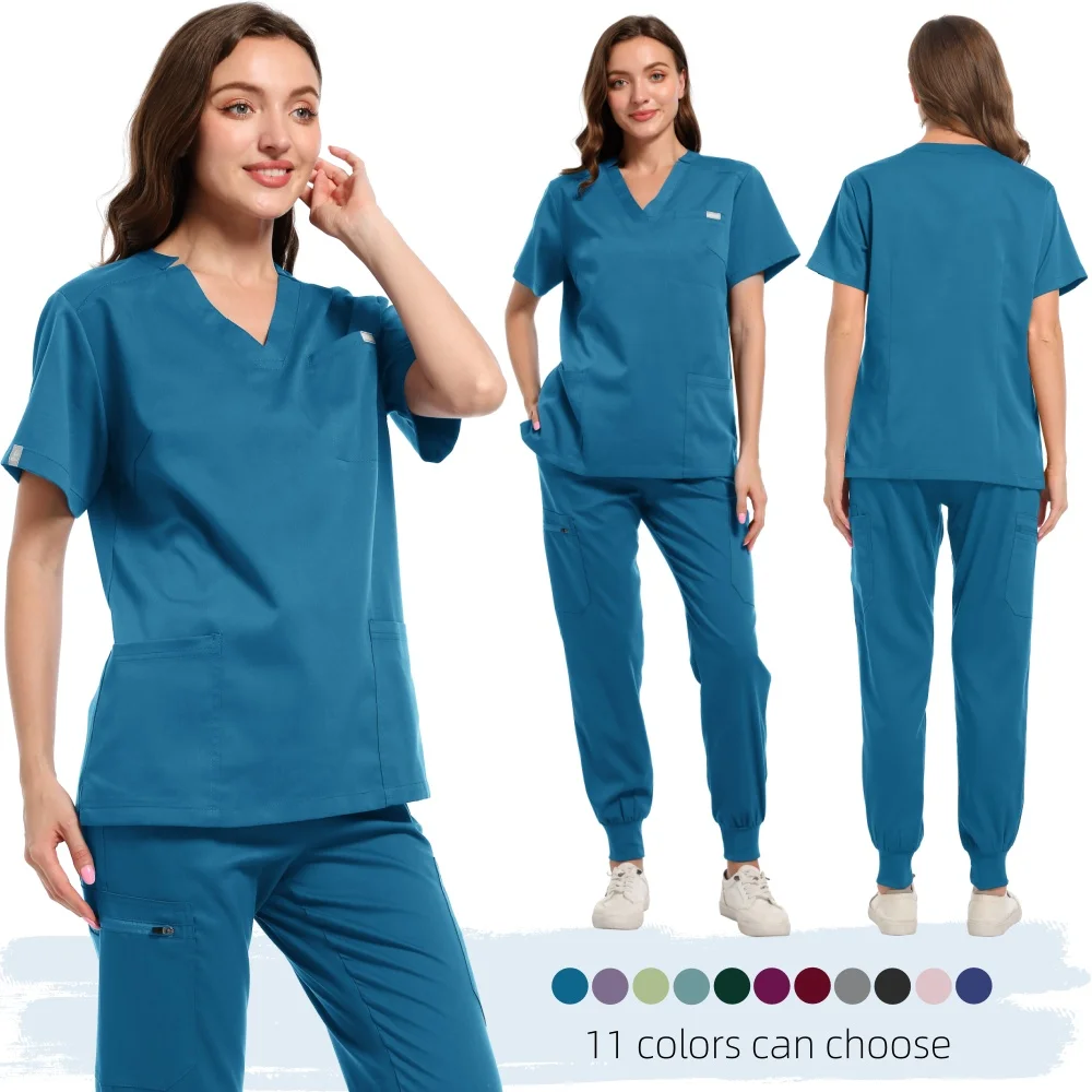 Uniformes chirurgicaux d'infirmière médicale, vêtements de travail à col en v pour Salon de beauté de médecin d'hôpital, ensembles de gommages de pharmacie clinique, soins infirmiers pour médecins de Spa