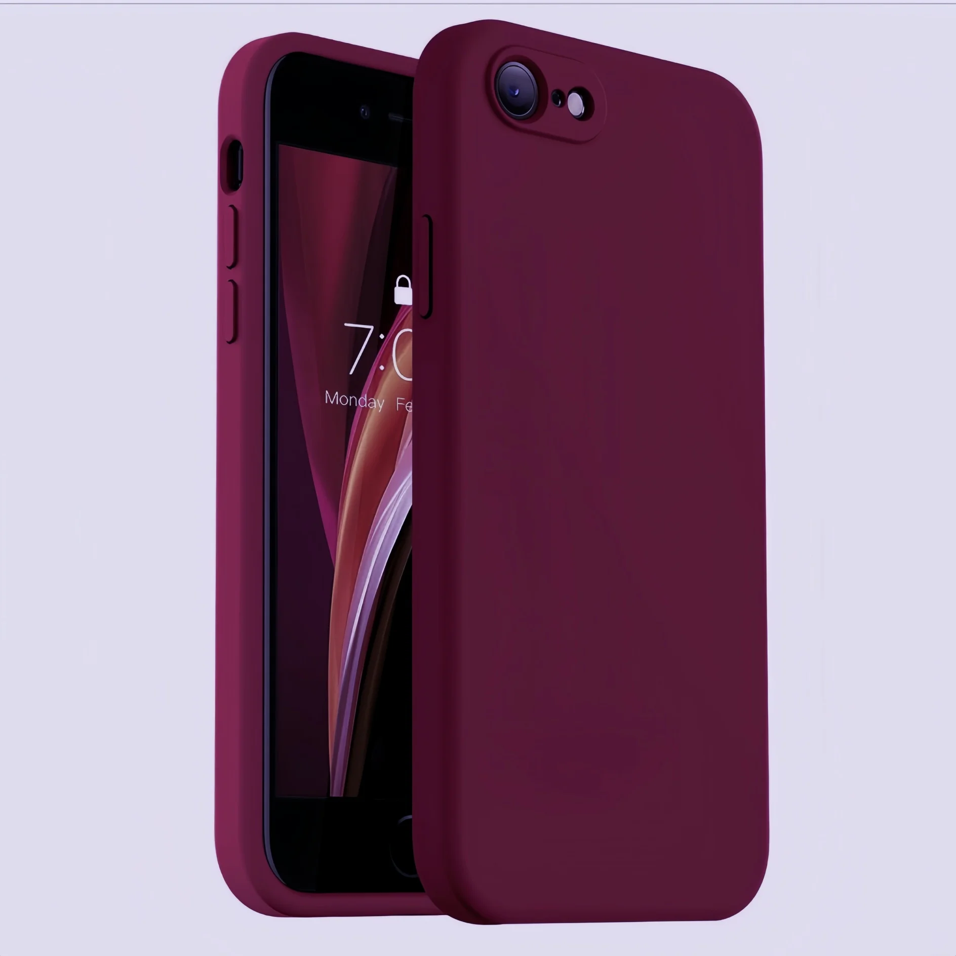 Fashion Solid Colour Shockproof Protective Liquid Silicone P