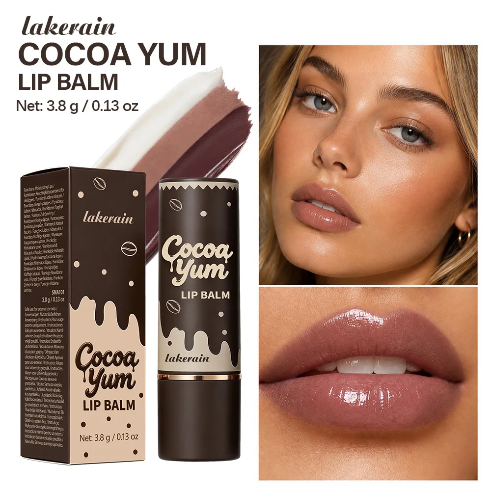 Cocoa Butter Lip Balm Super Moisturizing Soften Dry Lips Smooth Nourishing Sweet Chocolate Scent Hydrating Long Lasting Lip Care