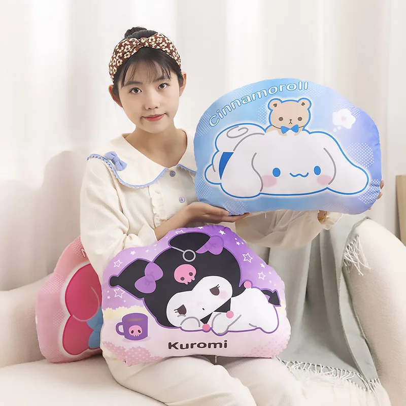 

Cartoon Sanrio Throw Pillow Kuromi Accessories Cute Kawaii Anime Sofa Car Office Cushion Bedside Backrest Toys for Girls Gift