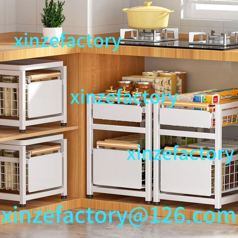 

Customizable Under Sink Rack Pull out Cabinet Organizer Kitchen Sliding Drawer Storage
