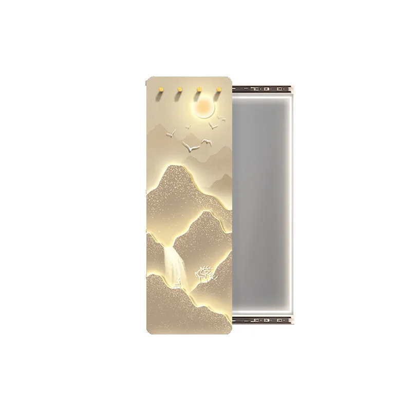 

backer push-pull full-body mirror, Rizhao Jinshan invisible full-length mirror, mural hidden high-end, entrance decorative