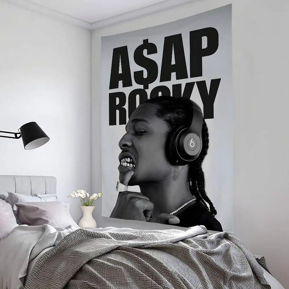 A-Asap Rockys Rakim Mayers Tapestry Bedroom Living Bar Garden Outdoor Microfiber Festival Decoration Background Art Banner