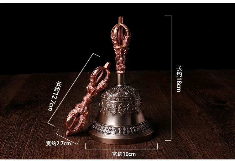 Wholesale Buddhist articles #large HOME efficacious Protection # Tibetan Nepal Buddhism Vajra  vajra bell buddha statue
