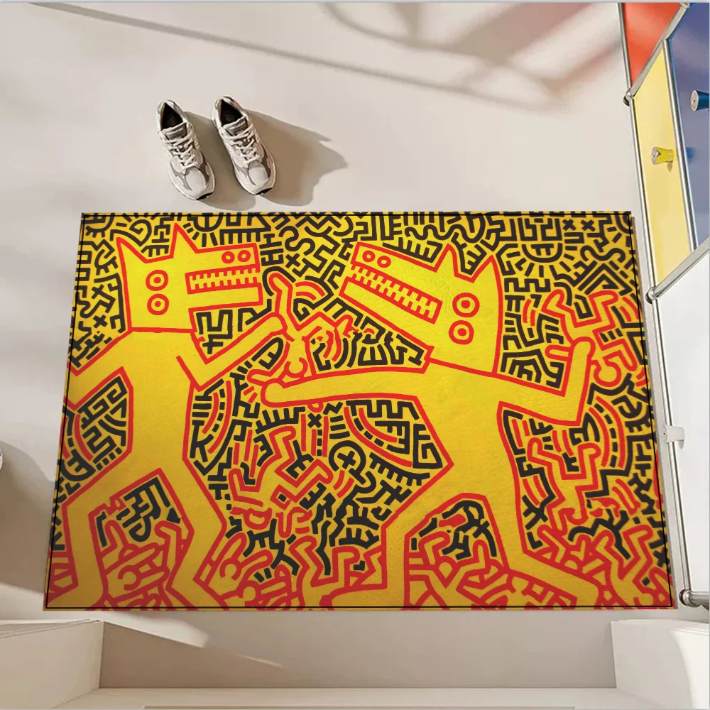 Outdoor Doormat Entrance Door Mat Out Keith Haring Carpet for Kitchen Floor Mat for Hallway on the Floor Bedroom Mats Customized