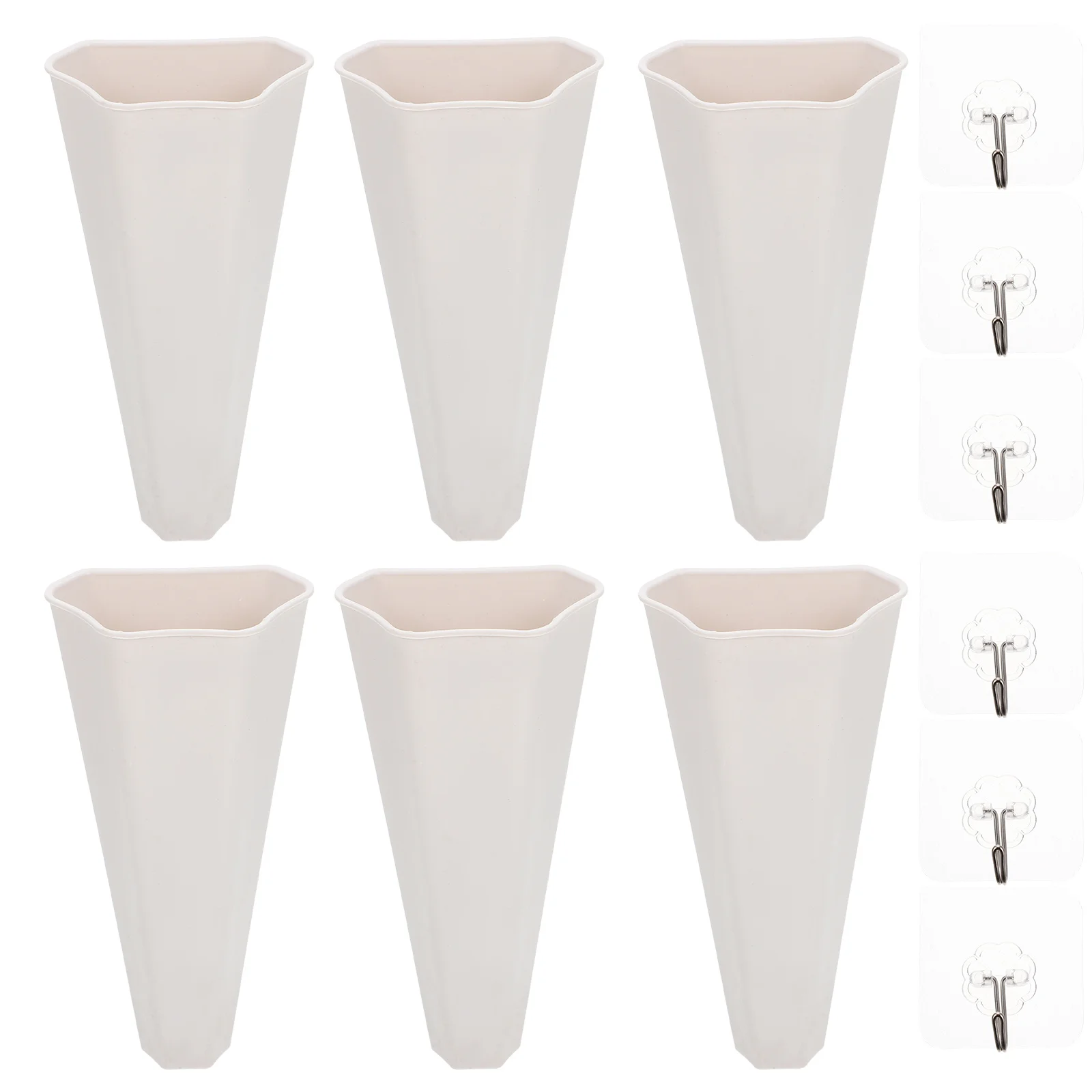 

6Pcs Wall Hanging Flowerpot Stylish Indoor Balcony Garden Home Hanging Planter Flower Holder Ornament Indoor Flower Pot