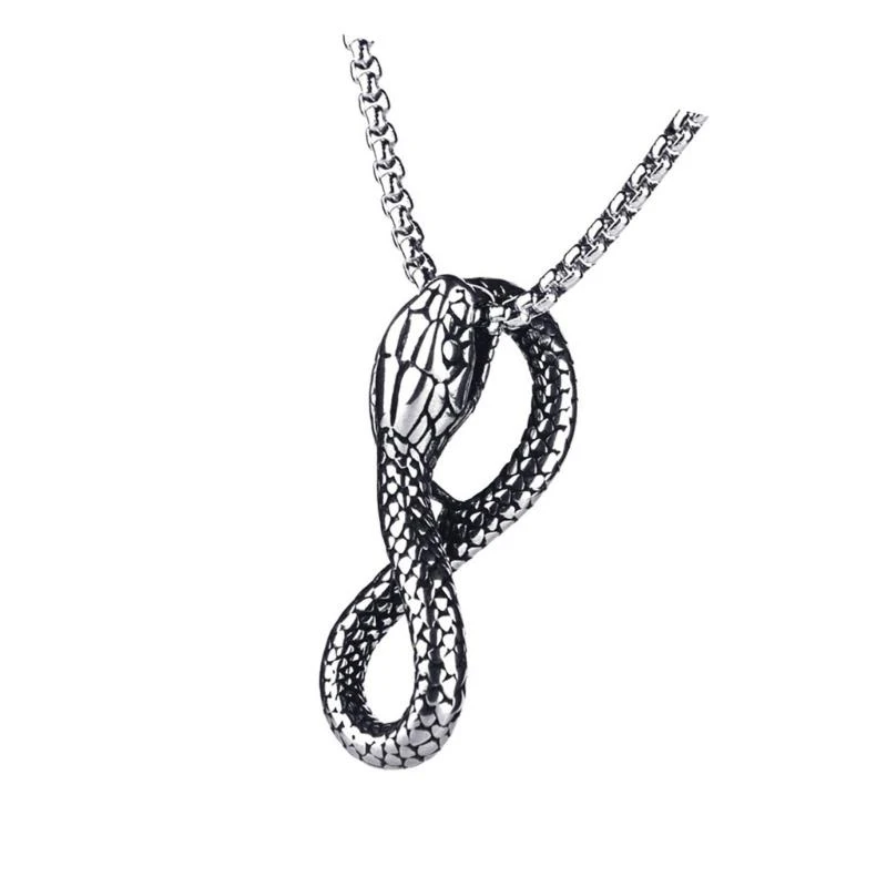 Unique Ouroboros Snake Necklace Stainless Steel Chain for Fashion Enthusiasts