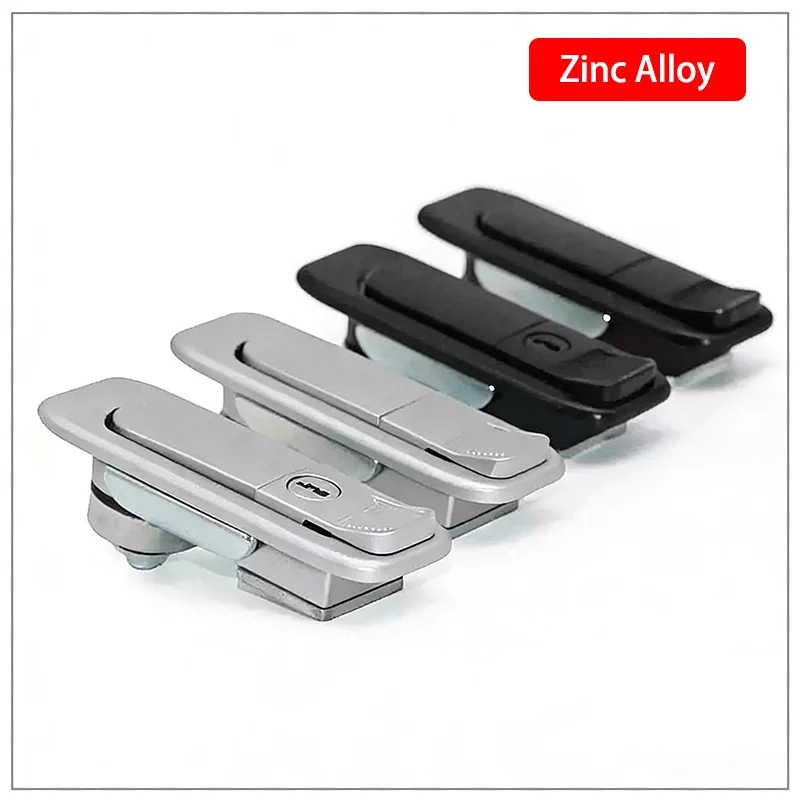 

4pcs Zinc Alloy Industrial Cabinet Door Lock Flat Handle Rotary Panel Lock for Equipment Storage Furniture