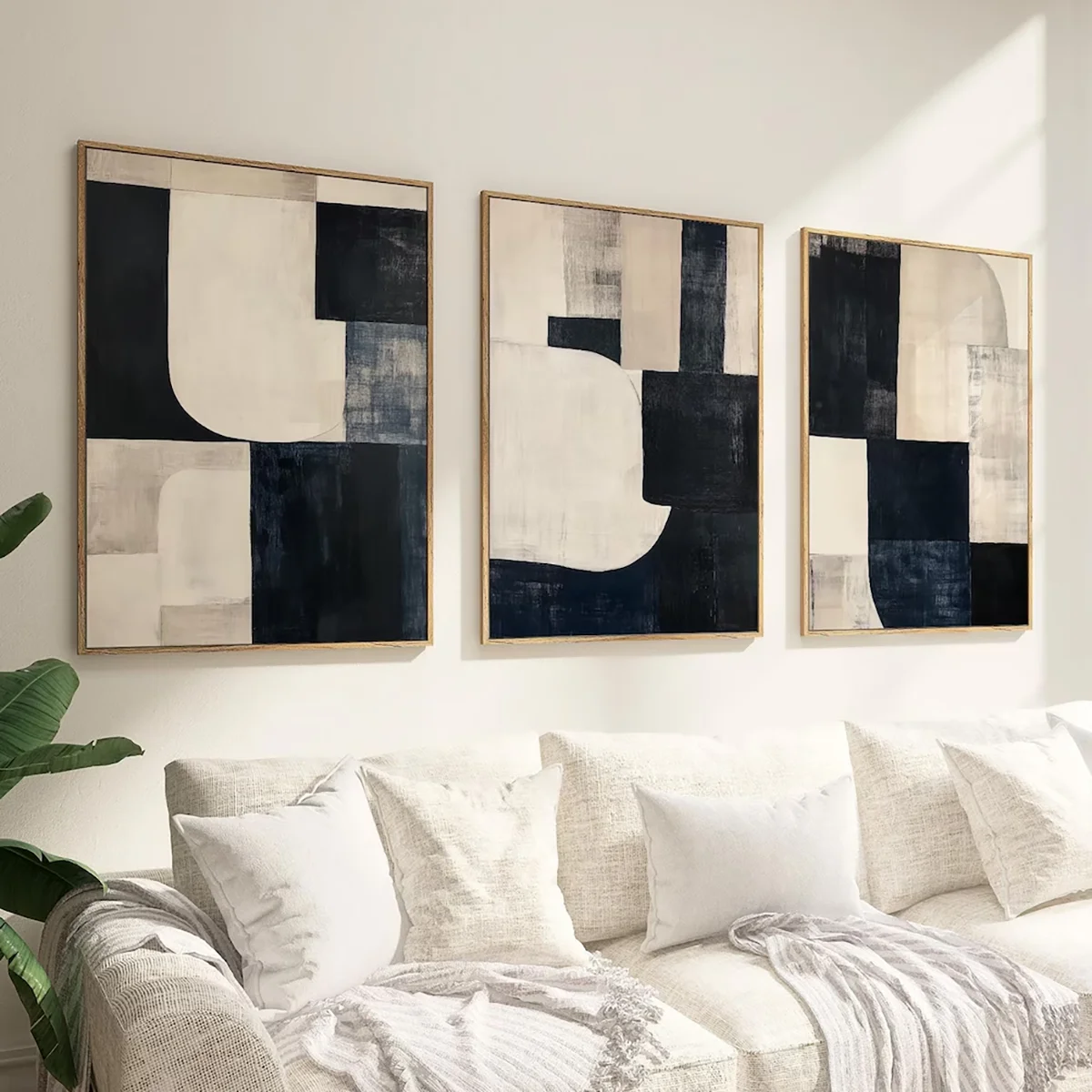3PC frameless decorative art print,3PCS Japandi Poster Wabi Sabi and Minimalist Aesthetic Wall Art for Japanese-Style Decor Canv