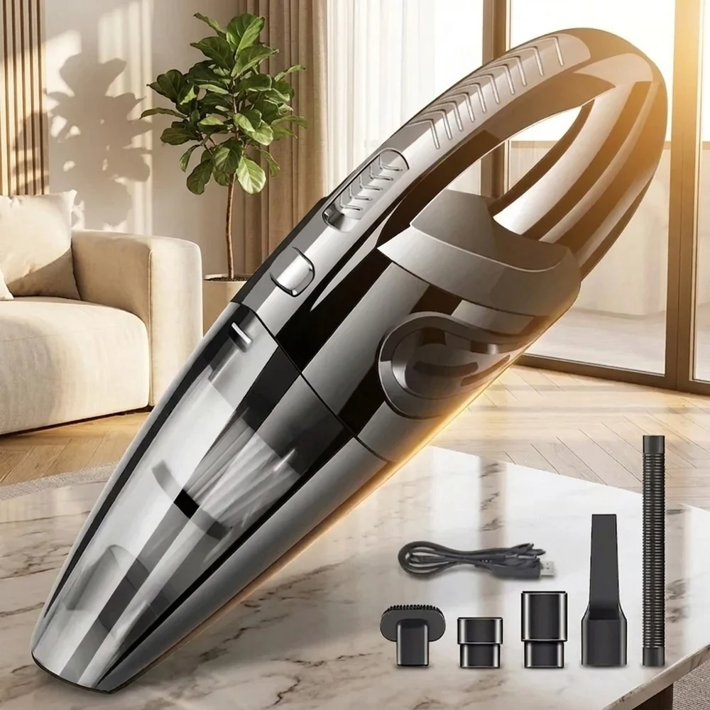 Cordless Handheld Vacuum Cleaner Powerful Cyclonic Suction Rechargeable Quick Charge Portable Vacuum With Multiple Attachments F