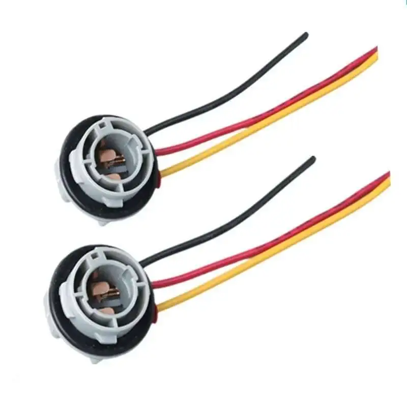 5/1PC 1157 Bulb Socket BAY15D Lamp Holder P21/5W Adapter Base Connector for Brake Light Plastic Turn Signal Light Socket Harness view 3