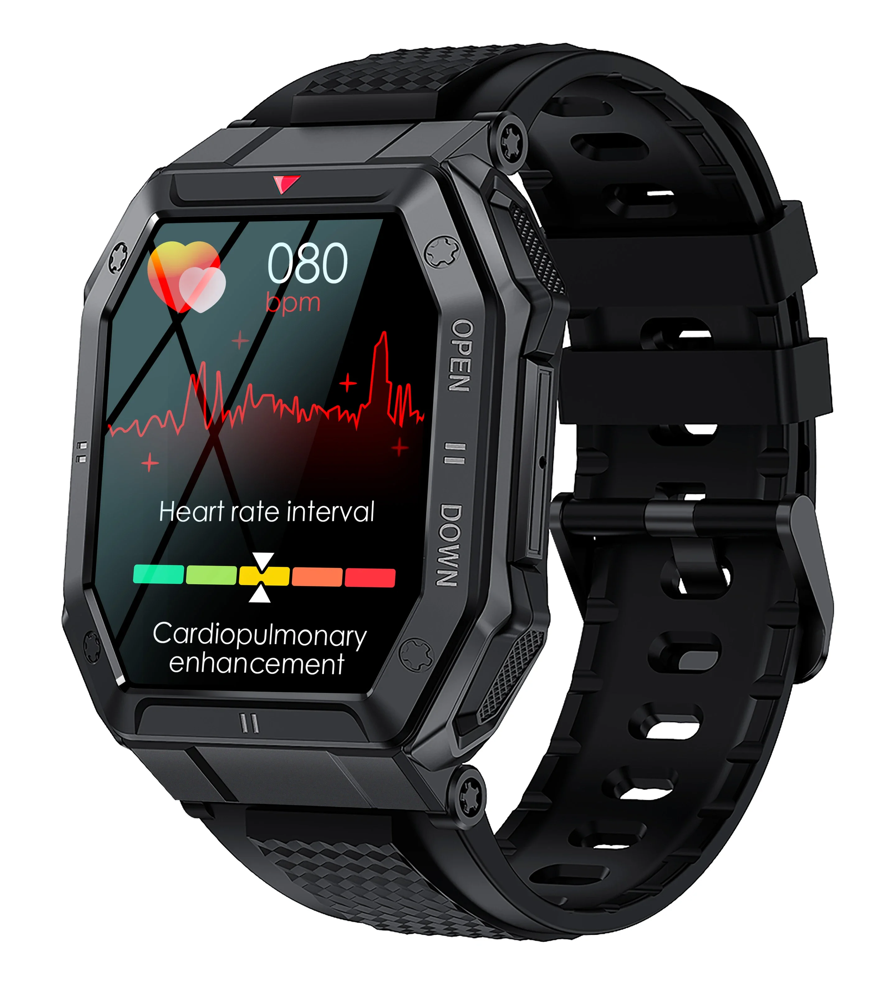 2025 K55 Military Smart Watch Men - Comprehensive Health Monitoring, IP68 Waterproof Bluetooth Smartwatch for Android & IOS