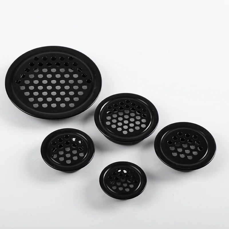 1pc Round Cabinet Air Duct Vent Steel Louver Mesh Hole Plug Decoration Cover Wardrobe Grille Ventilation Systems Wholesale