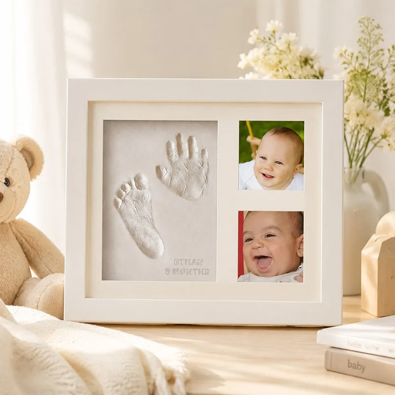 DIY Pet Paw Print Memorial Kit with Clay Mold and Photo Frame Exquisite Gift Box for Dogs Cats Pet Couple Keepsake Creative Pet