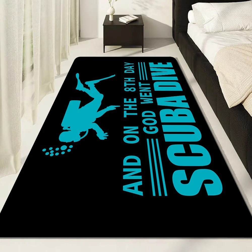 Dive Scuba Diving Entrance Door Mat Nordic Style Bedroom Living Room Doormat Home Balcony Anti-Slip Modern Home Decor