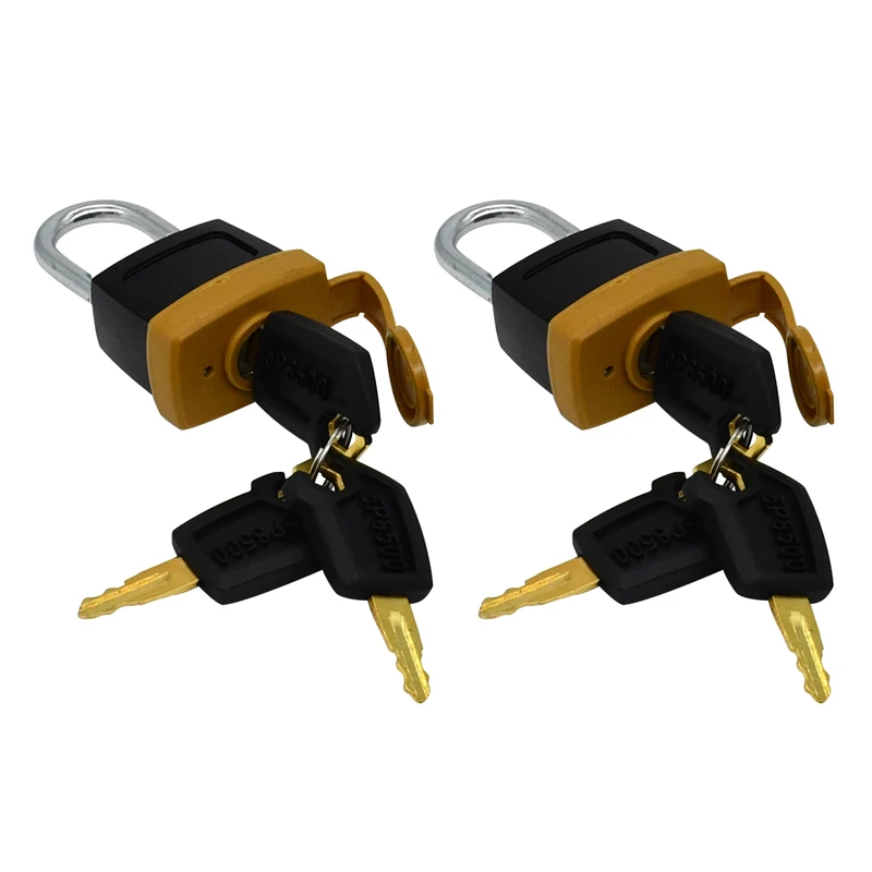 2Set Padlock with 6 Key 246-2641 2462641 Compatible with Caterpillar Asphalt Screed 10-20B 8-16B AS2251