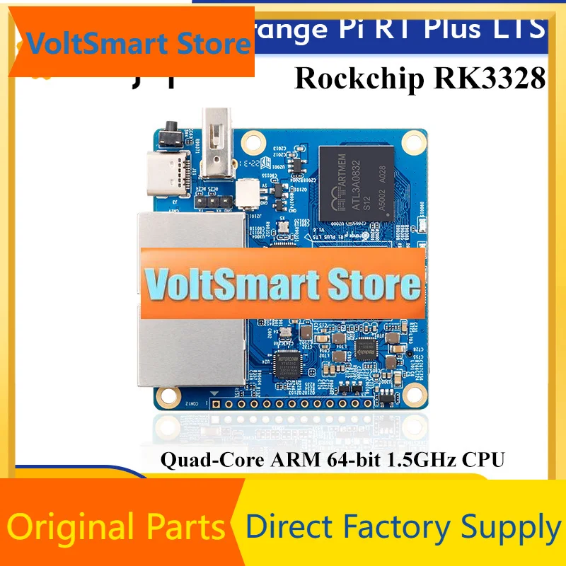 VoltSOrange Pi R1 Plus LTS  Power Supply  Metal Shell Single Board Computer 1GB RAM RK3328 Run Android9 Ubuntu Debian OS