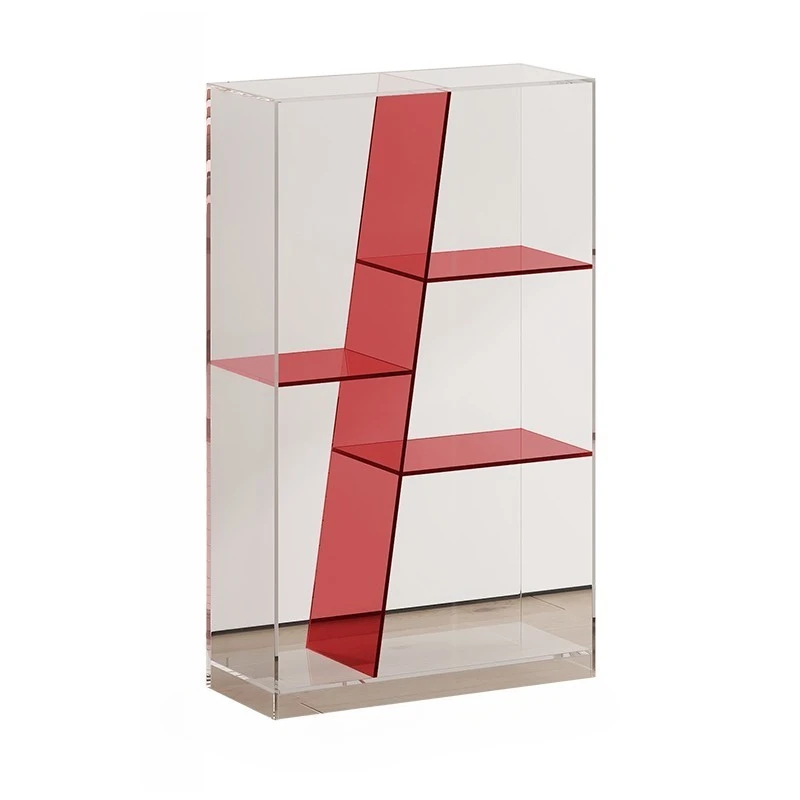 Light luxury living room household floor-to-ceiling transparent shelves, figure display racks