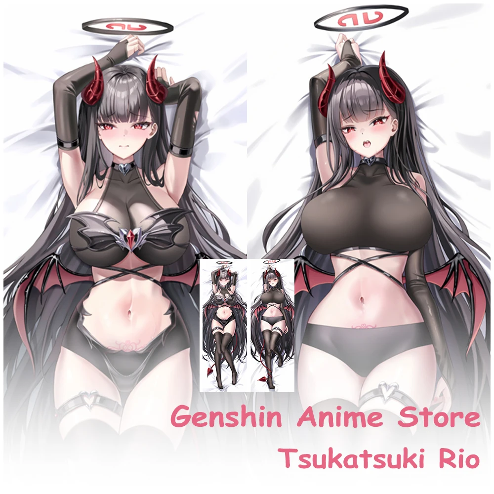 

Dakimakura Blue Archive Tsukatsuki Rio Сексуальная наволочка для всего тела Реквизит для косплея Полиэстер Аниме 2-сторонняя наволочка с принтом отаку