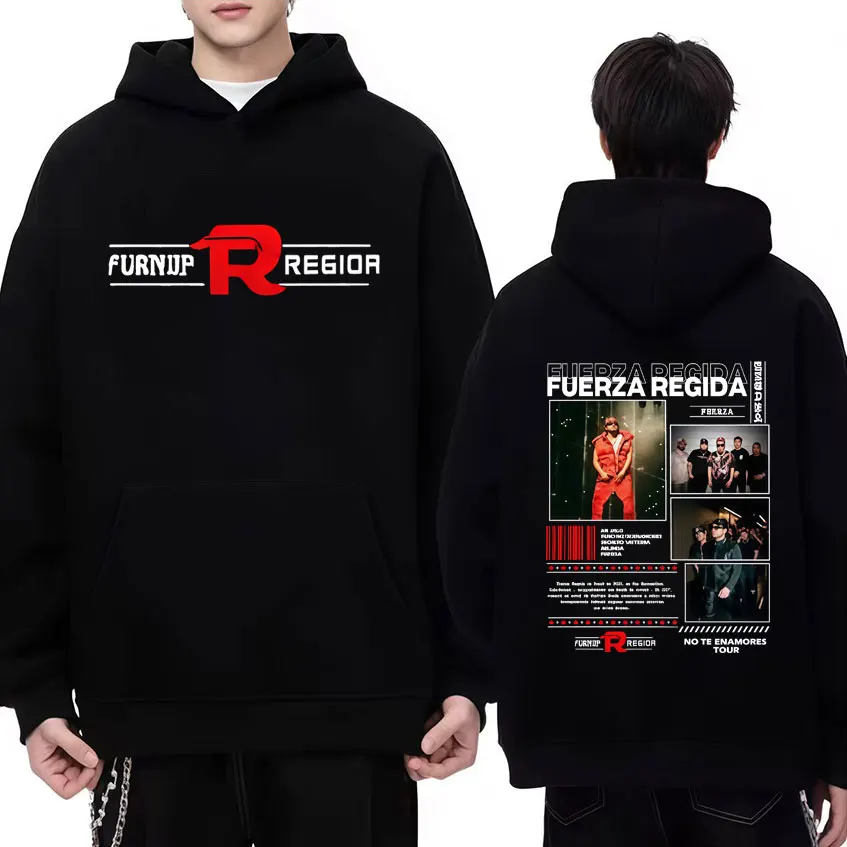 

Лидер продаж Fuerza Regida Album Tour обложка модная толстовка с графикой повседневные пуловеры унисекс эстетические флисовые толстовки с длинными рукавами