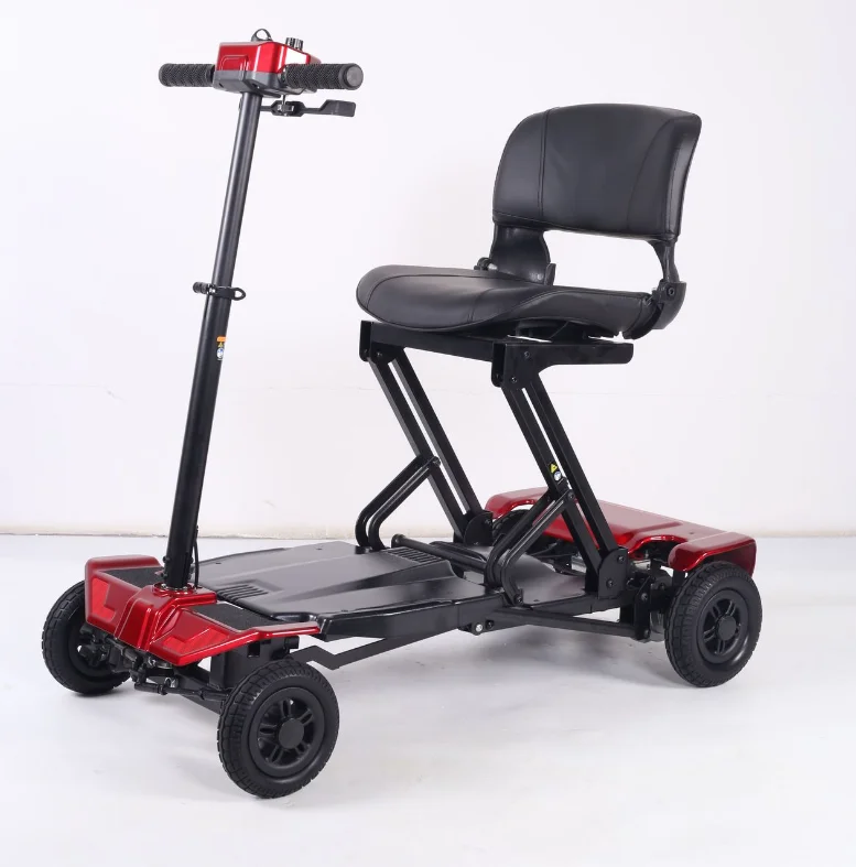 Lightweight Automatic Folding Electric Scooter for Elderly Detachable Four-Wheel Electric Vehicle Walker Rollator Product