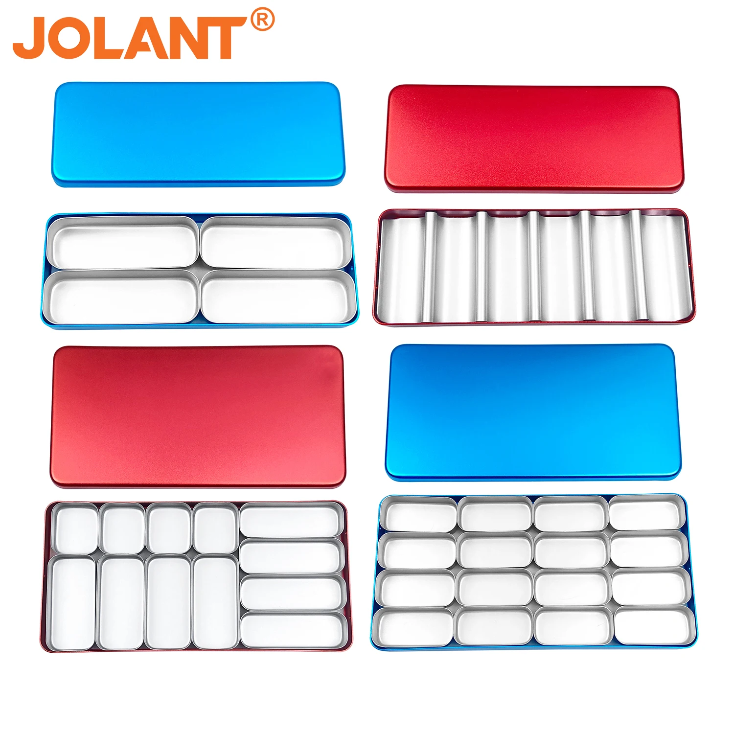 

4/6/12/16 Holes JOLANT Dental Sterilizer Metal Case Endo Files Holder Box Autoclave Sterilizer Case Burs Holder Box Dental Tools