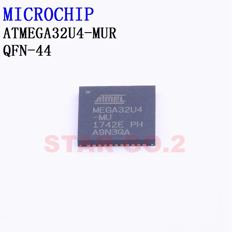 2PCSx ATMEGA32U4-MUR QFN-44 MICROCHIP Microcontroller