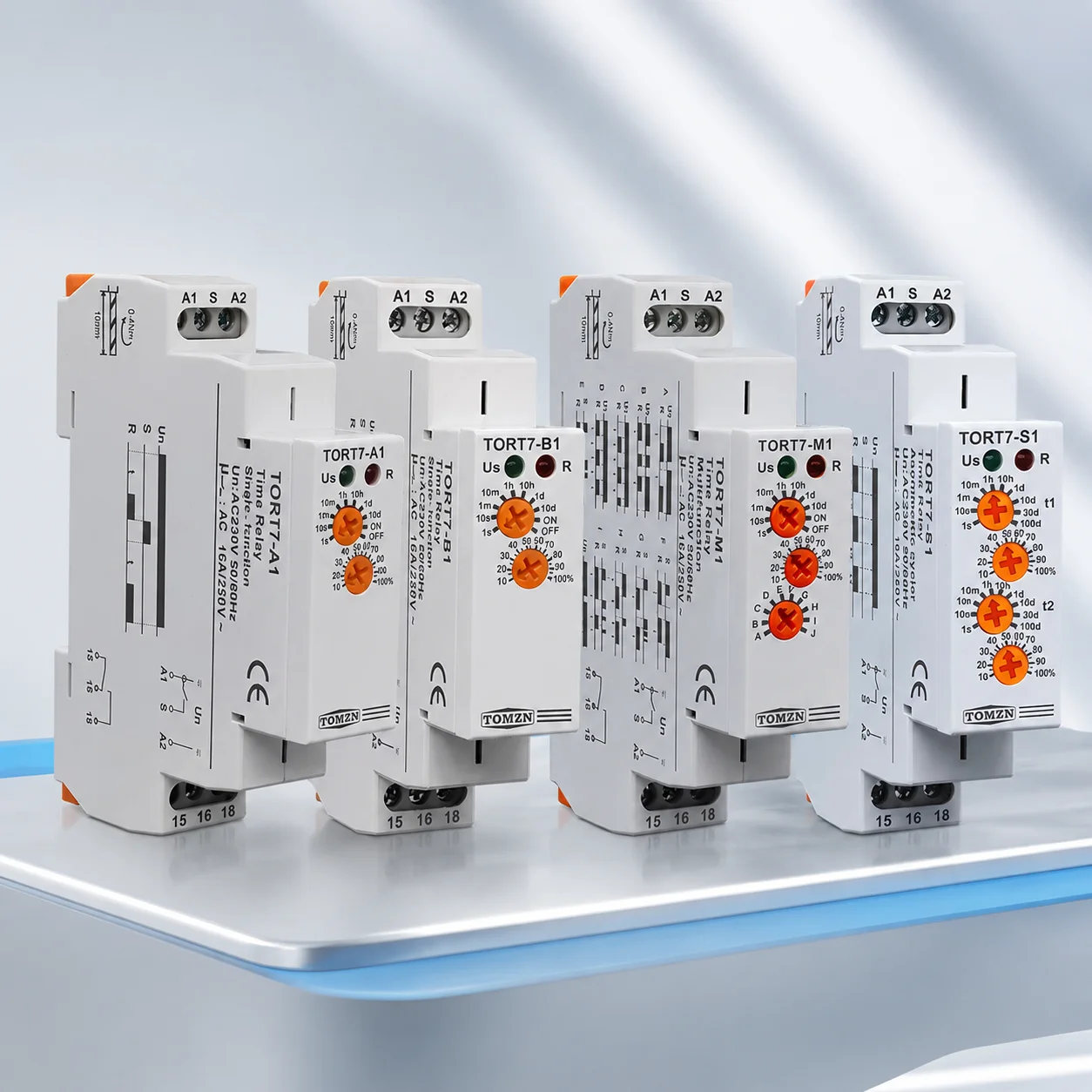 TORT7 Series 10-in-1 Multi-Function Time Relay | ON Delay / OFF Delay Asymmetric Cycle / Pulse Interval Timer 0.1s–10 Days