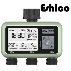 Eshico HCT-378 Nieuwste 2024 3-Outlet Watertimer Onafhankelijke Controle Programma Digitale Tuinsproeier