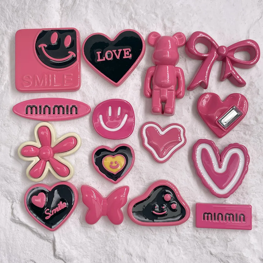 Pink acrylic Hipster Play accessories diy phone case cream glue handmade hairpin patch material