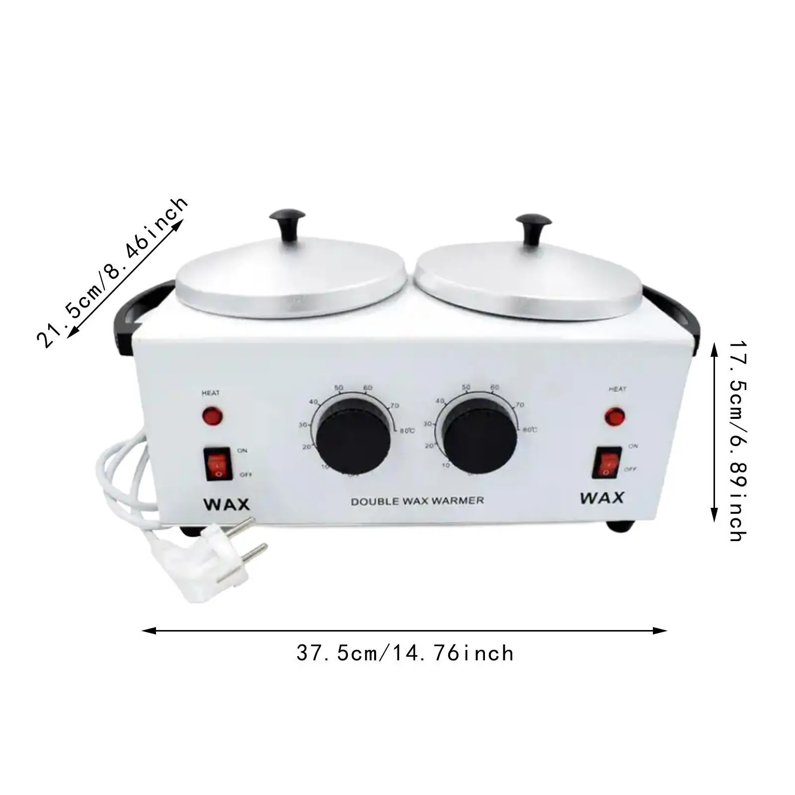 Double Pot Wax Warmer Portable Melter Machine for Hand and Feet SPA Epilator