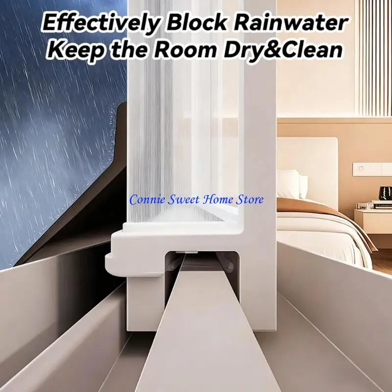 LXAF Rainproof Water Backflow Sealing Strips Baffle Windproof Flashing Board for Window Door Balconies Preventing Water