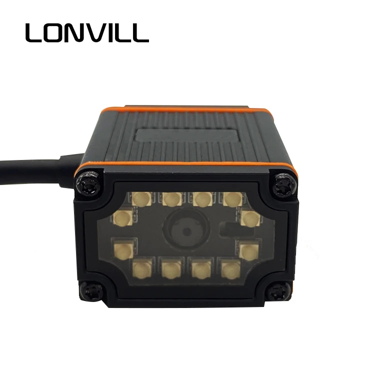 Customized Aztec Code IP65 Fix Mount Barcode Reader Rugged Modbus Fixed Industrial 2d Barcode Scanner