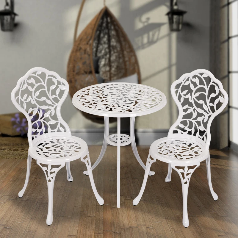 Cast aluminum outdoor tables and chairs courtyard furniture set leisure villa outdoor balcony garden outdoor terrace table