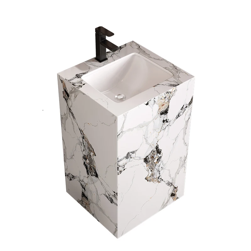 في الهواء الطلق حوض عمود لائحة تمديد كونترتوب حجر فندق بار KTV حوض غسيل مغسلة #5