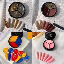 3 in 1 Painting Gel Super Texture Creamy Thick Glitter Jelly Color Gel Soak Off UV LED Solid Cream Nails Gel Polish For Nail Art