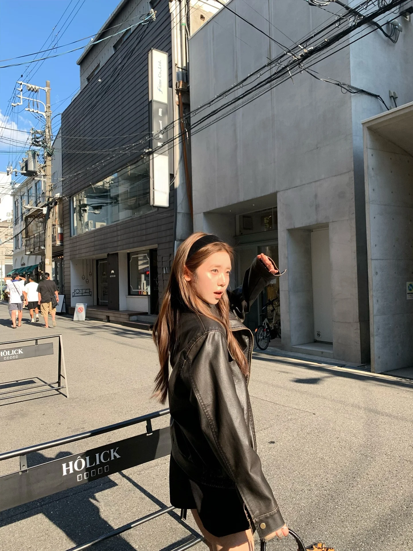 Giacca in pelle da donna Cooky Heide Diary, stile motociclista americano, marrone castagna, vestibilità ampia, per pendolarismo, manica lunga, con zip.