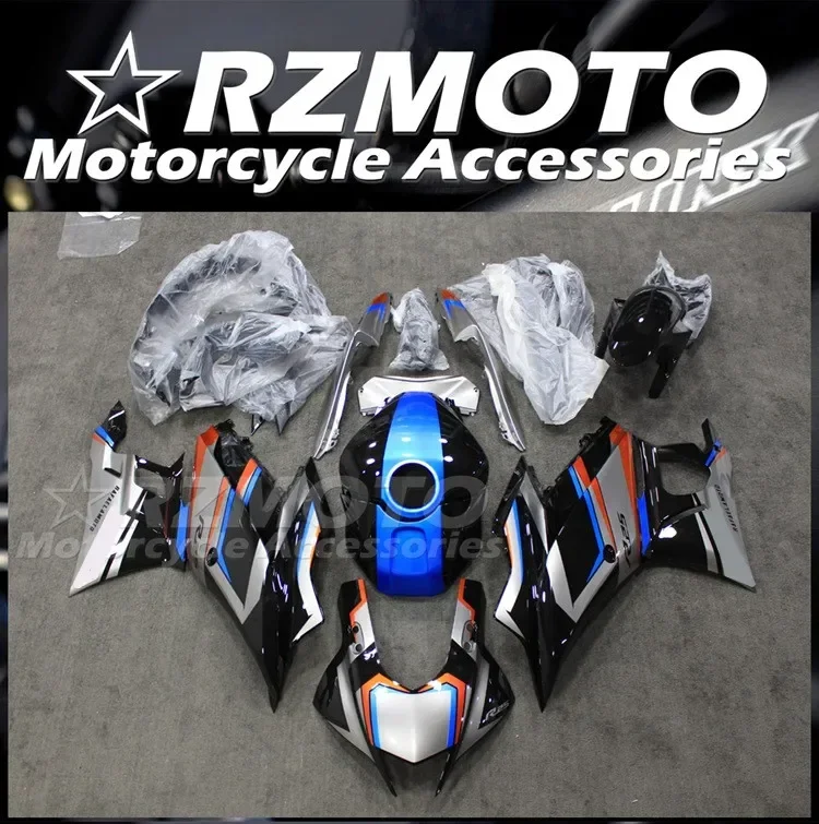 

4Gifts Injection Mold New ABS Fairings Kit Fit for YAMAHA YZF- R3 R25 2019 2020 2021 2022 19 20 21 22 Bodywork Set Blue Silver