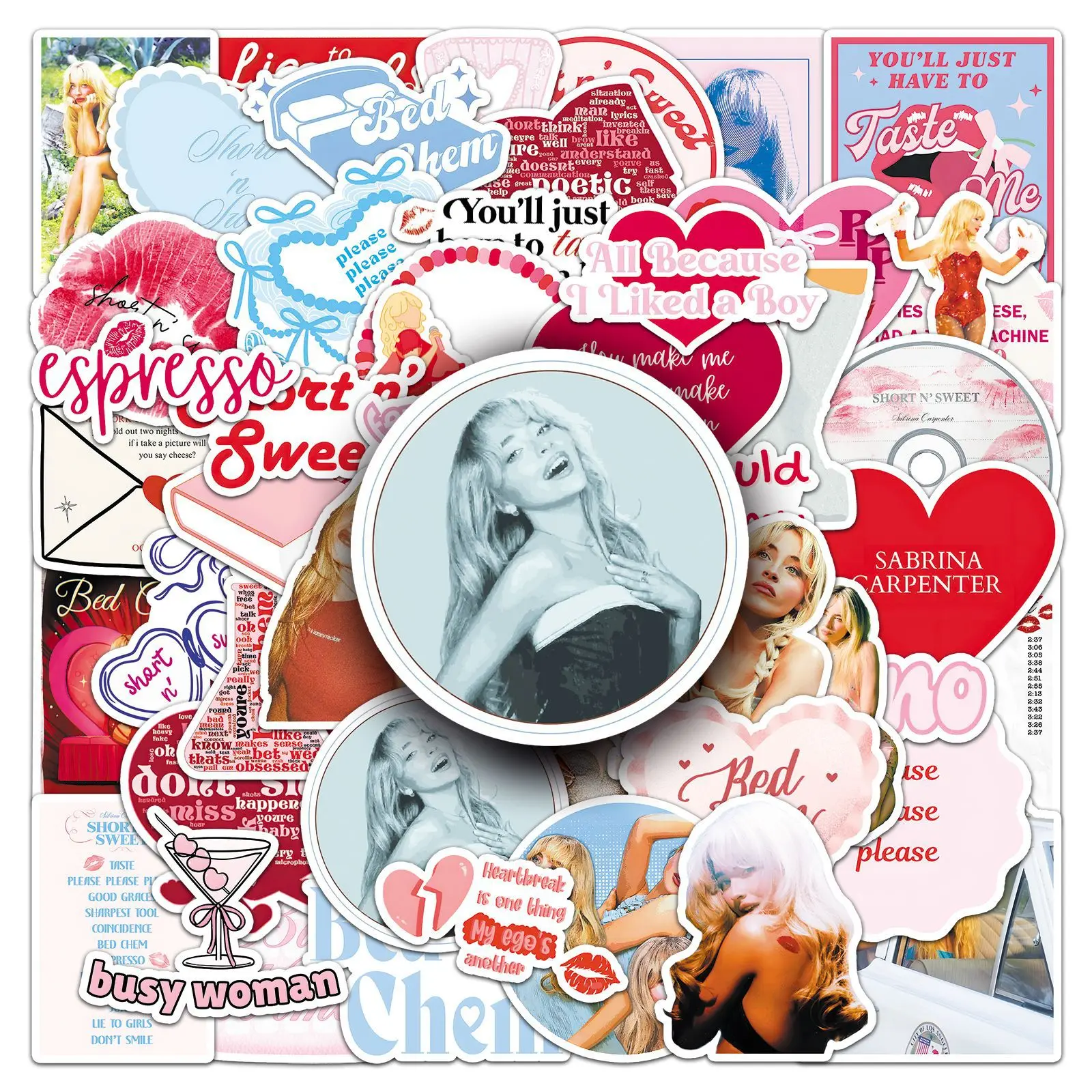 10/30/50pcs Sabrina Falegname Adesivi Divertente Cantante Decalcomanie Decorazione FAI DA TE Album di Skateboard Chitarra Laptop Auto Per Bambini Graffiti giocattoli