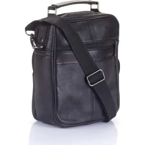 Ççs Tas Messenger Pria Kulit Asli Hitam 31002