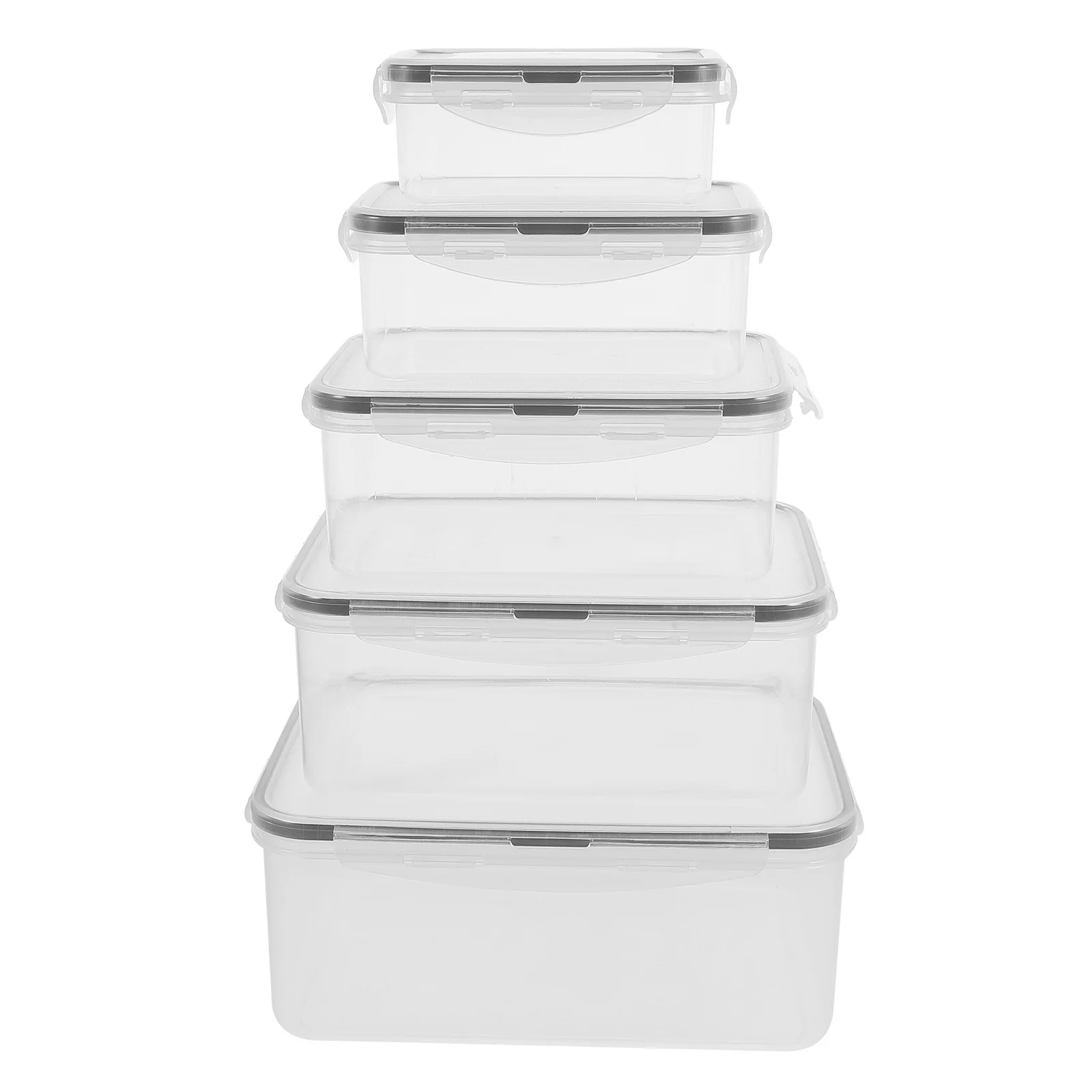 

5Pcs Airtight Refrigerator Food Containers Fridge Storage Boxes Stackable Fruit Vegetable Fresh Preservation